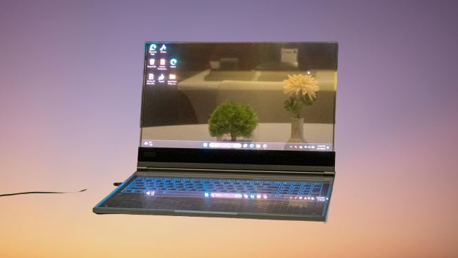 lenovo Transparent Laptop